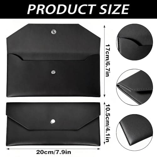 Yiranfuyao PU Leather Cash Envelope Wallet, Waterproof Reusable Money Saving Wallet Organizer Pouch for Cash UK Travel Budgeting Wedding Birthday Graduation Holidays — view 2