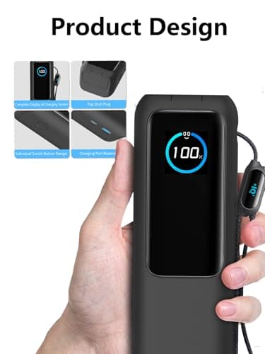 Silicone Protective Case for Anker Laptop Power Bank 165W (25000mAh) - Anti-shock, anti-scratch, non-slip design, washable, comfortable to hold,Black — view 4