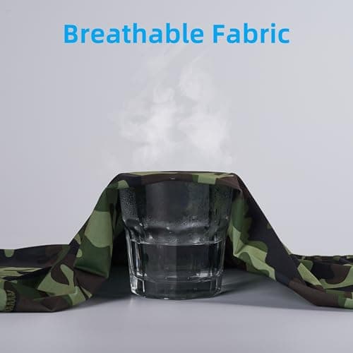 Fousam Scarf for Men and Women, Cooling Mask, Face and Neck Protection, Scarf, for Sun Protection, Hiking, Fishing, Climbing, Riding, Hunting, Woodland camo — view 6