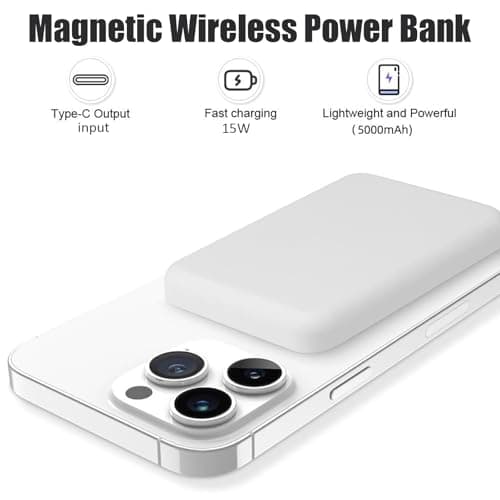 Wireless Magnetic Power Bank, 5000mAh 15W Portable Move Charger for iPhone — view 4