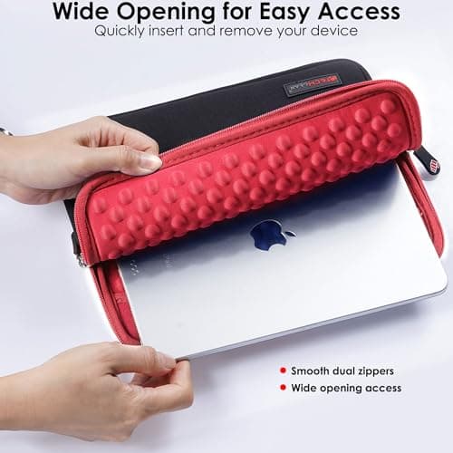 TECHGEAR Universal Neoprene Padded Sleeve Case for 9-11" Tablets: iPad Pro/Air 11", iPad A16 10.9", iPad 10.2", Samsung Tab A11 Plus A9+ S10 Lite S9 FE, Lenovo Tab M10 - Shockproof Zipped Pouch — view 4
