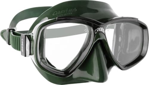 Cressi Perla Separate Glass Mask & Snorkel Set for Adults - Low-Volume Diving Mask - Dry-Top Snorkel Set - For Diving & Snorkelling - Green - Single Perla Mask — view 4