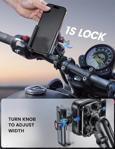 Lamicall Motorbike Phone Holder, [All-Metal] Motorcycle Phone Mount Bicycle — view 5
