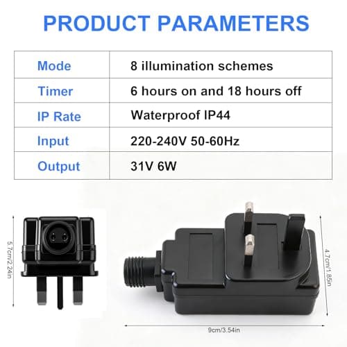 31V Transformer Plug for Christmas Lights 31V Outdoor Adapter with 8 Modes — view 2