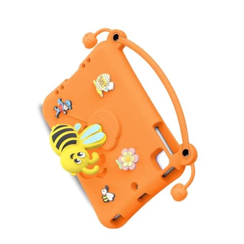 Aramox Protective Tablet Case EVA Foam Rubber Tablet Cover Fits for Mini 1 2 3 4 5 with Washable Design Kickstand Accurate Cutouts for Kids Family Travel Use (Orange) — view 2