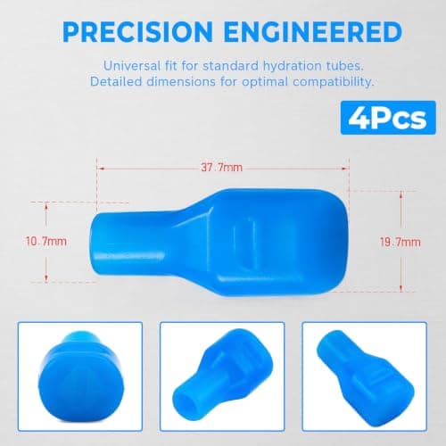 Vcuwni 4 Pack Silicone Replacement Bite Valves for Hydration Backpack with Bladder, Durable Leak-Proof Mouthpiece Valve, Universal Water Bladder Accessories for Hiking, Cycling and Outdoor Sports — view 2