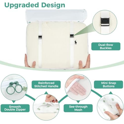 BAGAIL 8-Piece Packing Cubes Set, Travel Organizers with Breathable Mesh & Shoe Bag, Lightweight Nylon Packing Organisers for Luggage Suitcase, 9 Colors - Cactus — view 5