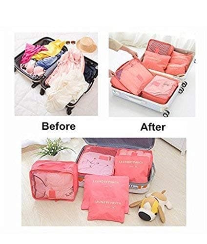 Styleys Set of 6 Packing Cubes Travel Organizer, MAROON, Standard, Modern — view 5