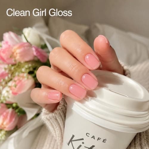 Jelly Nail Polish - Sheer Pink Translucent Nail Varnish - Long Lasting Quick Dry Breathable High Glossy Clear Nude Pink Nail Paint - Buildable for French Manicure DIY Nail Art No UV Needed Home — view 6