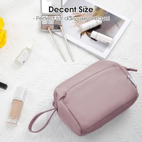 Narwey Makeup Bag, Travel Toiletry Bag, Wide-Open Wash Bag for Women — view 6