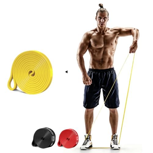 Resistance Bands Set, Exercise Band with Door Anchor for Men & Women,Yellow