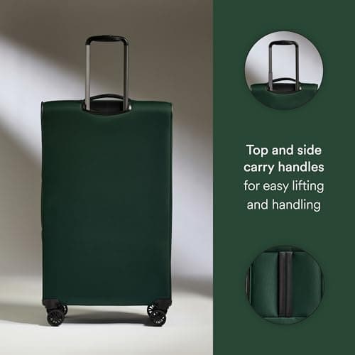ANTLER - Soft Stripe 2.0 Large Suitcase - Durable, Lightweight & Expandable, 4 Spinner Wheels - Adjustable Handle, TSA Lock, 81cm - Antler Green — view 6