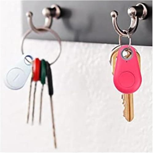 Wireless Bluetooth 4.0 Key Finder, Smart Keychain Bluetooth GPS Rechargeable Key Finder, Wireless Locator and GPS Integration, Bluetooth Tracker for Kids Phone Car Wallet Luggage Pet (Pink) — view 5