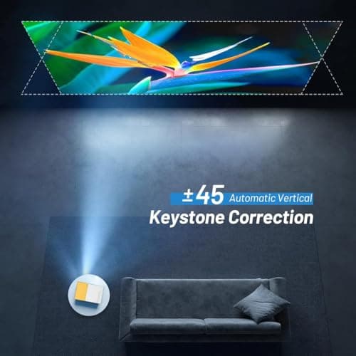 Portable Mini Projector, Full Colour LED Home Theatre Video Projectors for Bedroom, Outdoor, Movies, Children, Video TV with HDMI USB AV Interfaces and Remote Control — view 5