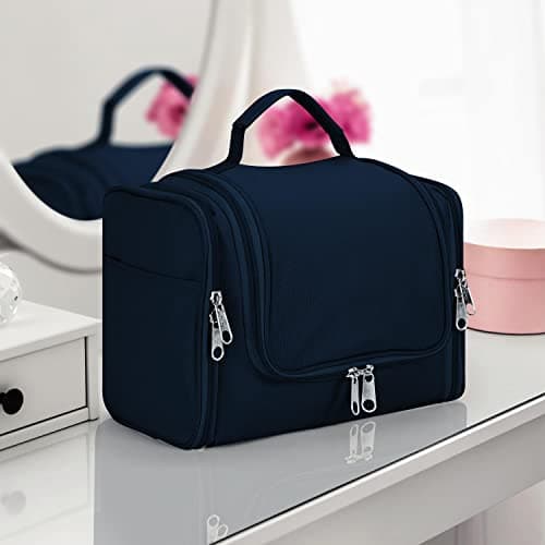 Vinsani Premium Toiletry Bag 5 Compartment Travel Wash Bag Unisex, Navy — view 2
