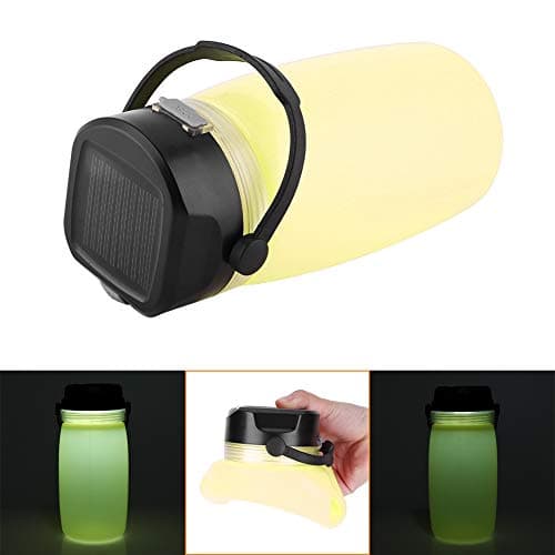 NinGYiYan Solar Charger Water Bottle, Power Bank, LED Lamp, 600ml Large Capacity, Adjustable Light, USB Interface for Outdoor Activities (Yellow) — view 6