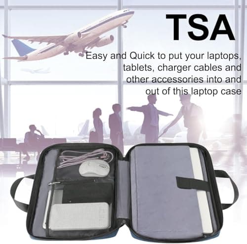MATEIN Laptop Bag 15.6 Inch, TSA Laptop Case 15.6 Inch for Men, Dark Blue — view 6