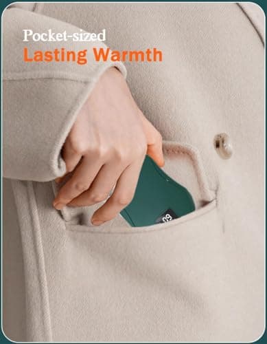 Hand Warmers Rechargeable, Electric HandWarmers, 2 in1 Reusable Electric Portable Pocket Heater USB 4000mAh Power Bank, 3 Levels Heat, Great for Women/Man, Raynauds, Outdoor, Camping, Hiking (Green) — view 2