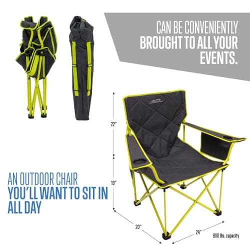 Alps Mountaineering King Kong Chair, Charcoal/Citrus - New — view 2