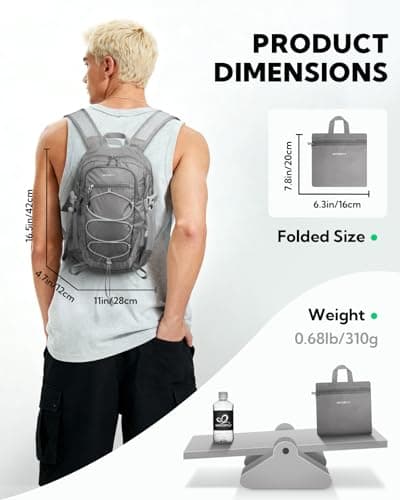 Waterfly 15L Lightweight Packable Backpack Foldable Daypack for Hiking — view 2