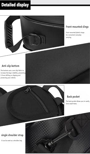 YSNFDN Motorcycle Tank Bag for Harley Davidson Softail Breakout 2013-2024, Waterproof Magnetic & Strap-On Motorcycle Fuel Tank Bag with Multi-Compartment Storage for Touring & Commuting,B — view 4