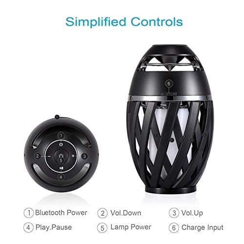 Outdoor Bluetooth Speaker, Gifts for Men Him Dad Women, Torch Outdoor Bluetooth Speaker, BT5.0 Stereo Speaker with HD Audio and Enhance Bass, Unique Christmas Birthdays Gifts for Men Him Father — view 5