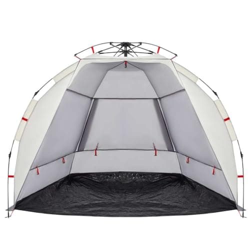 YunCangg Beach Tent 2 Person Grey 190T Polyester Waterproof with Quick Release System, Lightweight Camping Tent for Outdoor, Beach, Festival, Windproof, Foldable, with Carry Bag and Pegs — view 6