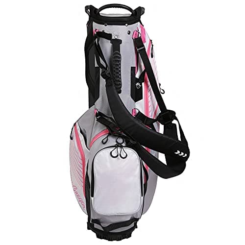 MacGregor Golf Ladies VIP 14 Divider Stand Carry Bag with Full Length Dividers (Grey/White/Pink) — view 3