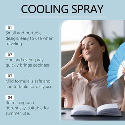 Cooling Spray for Hot Weather, Instant Cooling Spray & Mist Spray, 100ml Portable, Travel Size Body Mist, Long Lasting Heat Relief for Summer Outdoor Sports (3pcs) — view 5