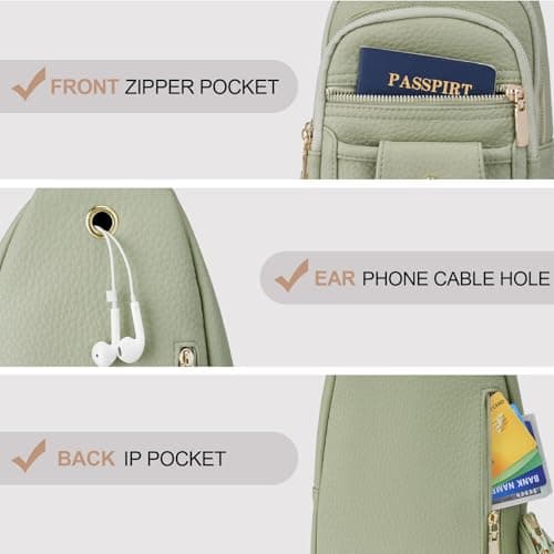 GAEKEAO Sling Bag Crossbody Bags for Women Vegan Leather Fanny Pack Chest Travel Anti Theft Purse Shoulder Bag Handbags Gifts — view 5