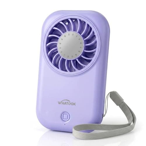 WHATOOK Mini Handheld Turbo Fan: 0.59in Ultra-Slim & 0.12lbs Light Pocket Fan, 11000 RPM Power, USB-C Rechargeable Portable Small Personal Hand Fan for Travel Essentials, Outdoor, Gift, Purple