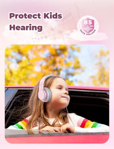 iClever HS19S Kids Headphones Wired 3.5mm, Childrens Headphones for Kids — view 2
