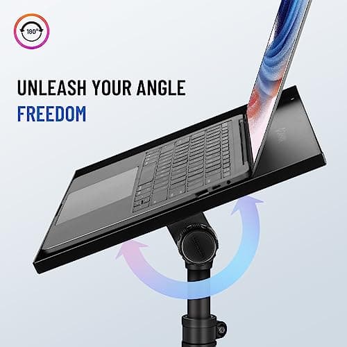 CAHAYA Projector Stand Floor Universal: Removable Stand Adjustable Height For Projectors with Wheels — view 2