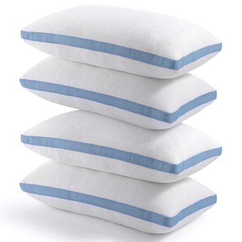 Hiimgo Pillows 4 Pack Shredded Memory Foam Pillows, 51x66cm,