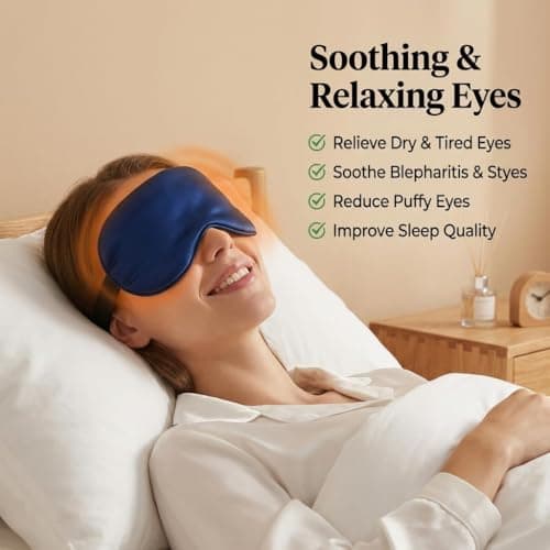 Heated Eye Mask for Dry Eyes Syndrome Silk Electric USB Warm Eye Compress — view 3
