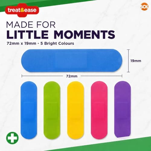 SOL 200pk Kids Plasters - Washproof Plasters for Kids Assorted Sizes — view 2