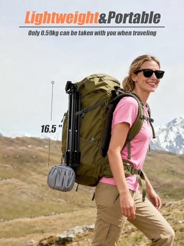 71 Inch Lightweight Tripod for Camera & Phone with Wireless Remote — view 3