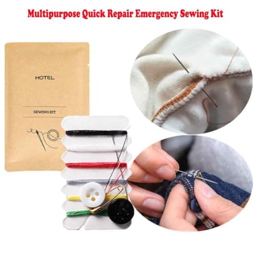 30Pcs Luxury Individually Wrapped Quick Repair Emergency Hotel Sewing Kit for Guests; Disposable Sewing Kit with Needles Button Threads Safety Pin for Hotel Travel Use; Travel Sewing Repairing Tools — view 4