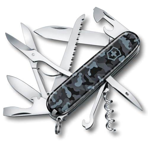 Victorinox Huntsman Swiss Army Knife - 15 Function Multitool, Navy Camo