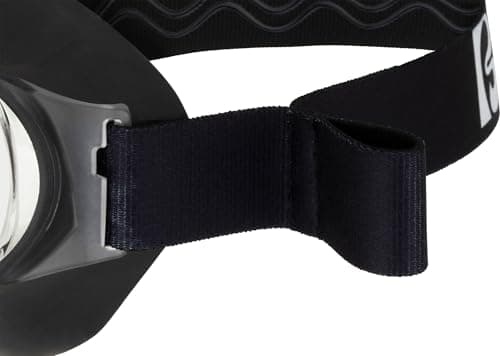 CRESSI since 1946 - Force Mask - Separate Polycarbonate Lenses and Soft TPR Face Mask Ideal Snorkelling Surface Swimming and Beach Holidays - Black Elastic Strap Black - One Size - Adult — view 6