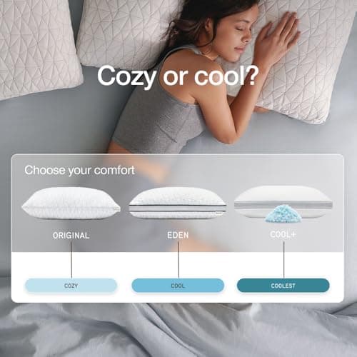 Coop Home Goods Original Cut-Out Adjustable Pillow, Queen Size Bed Pillows for Neck & Head Support, Memory Foam Pillows - Medium Firm for Side Sleeper, CertiPUR-US/GREENGUARD Gold — view 6