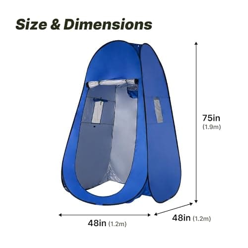 Portable Pop-Up Privacy Changing Tent (Dark Blue) — view 2