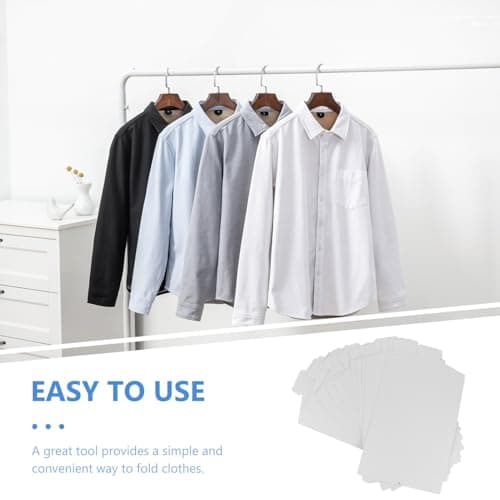 20pcs White Paper Folding Board Shirt Folder for Packing — view 3
