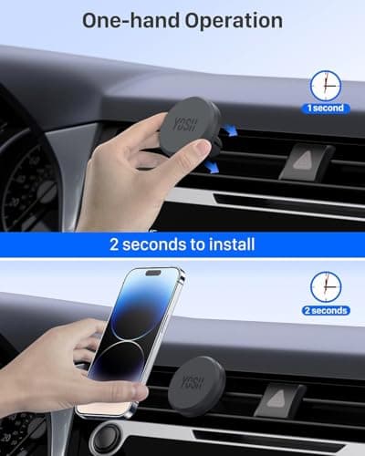 YOSH Magnetic Phone Holder for Car Air Vent 2 Pack — view 5