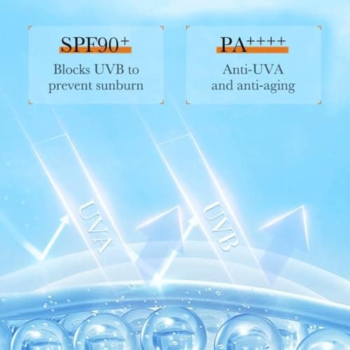 Factor 90 Face Sunscreen, Travel Sun Cream SPF 90 PA+++, Large-capacity Body Sunscreen, Ultra Light UV Protetion, Water & Sweat Resistant, Moisturizing & Non Greasy with Aloe Vera Vitamin E-220g — view 2