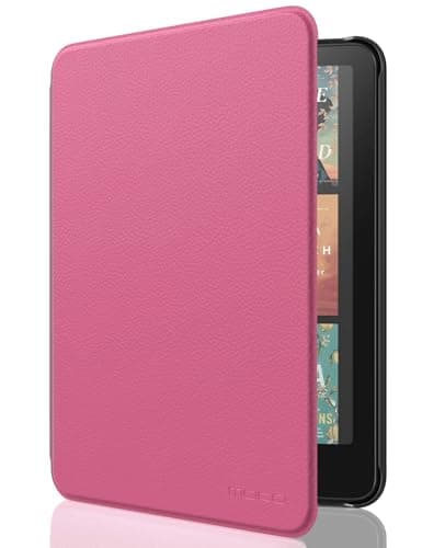 MoKo Case for 7" Kindle Paperwhite 12th Gen&Colorsoft 2024, Raspberry
