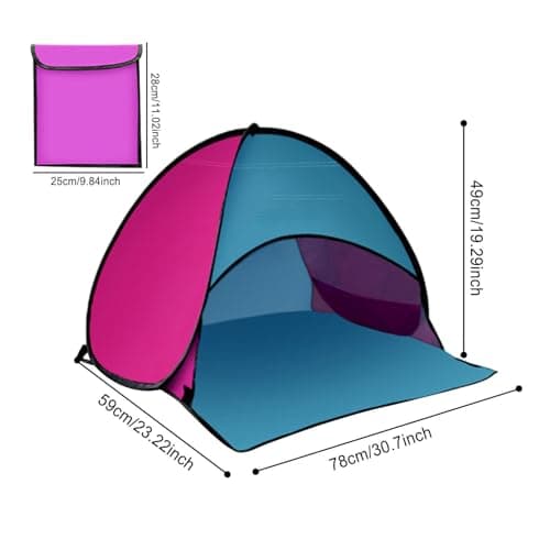 Beach Shelter Tent - Portable Beach Sun Shade Tent, UV Protection, Lightweight, Baby Sun ShadeTent, Instant Outdoor BeachTent, Portable & Easy Set Up, ForBeach, Camping, Picnic, 59x78x49cm — view 5