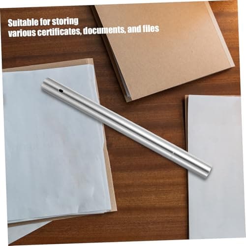DIYEAH Portable Document Storage Tube for Birth Certificates Diplomas Important Papers Metal Organizer with Cylinder Design for Home Office Use — view 6