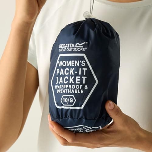 Regatta Womens Pack-it III Jacket, Midnight, 16 EU — view 3