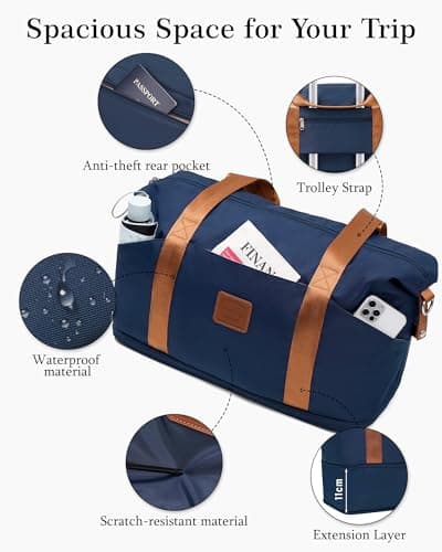 COOLIFE 55×40×20 Cabin Suitcase+40x25(36)x20cm Expandable Ryanair Cabin Bag — view 6